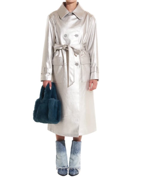 Freeds metallic trench coat