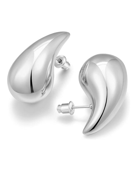 Silver drop earrings