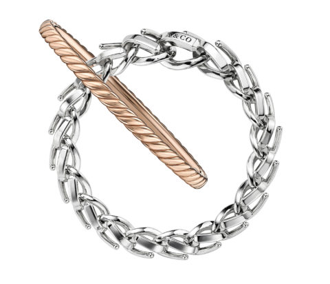 VOILA_JewelleryWardrobe_12_1224 Tiffany Forge Medium Link Bracelet and David Yurman Sculpted Cable Bangle Bracelet