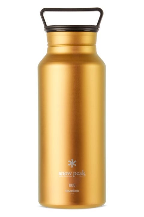Snow Peak Yellow Titanium Aurora Bottle, frequent flyer
