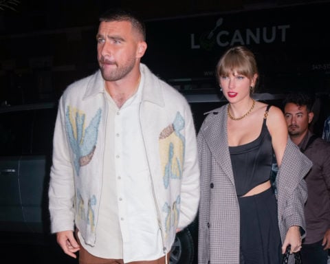 Celebrity Sightings In New York City - October 15, 2023 taylor swift football player