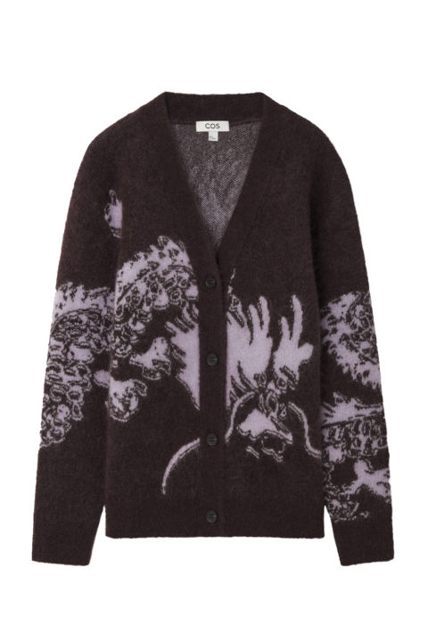 COS Oversized Mohair-Jacquard Cardigan, Lunar New Year