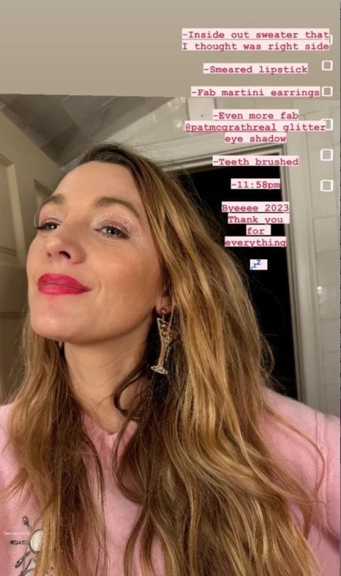 Blake Lively NYE Instagram story