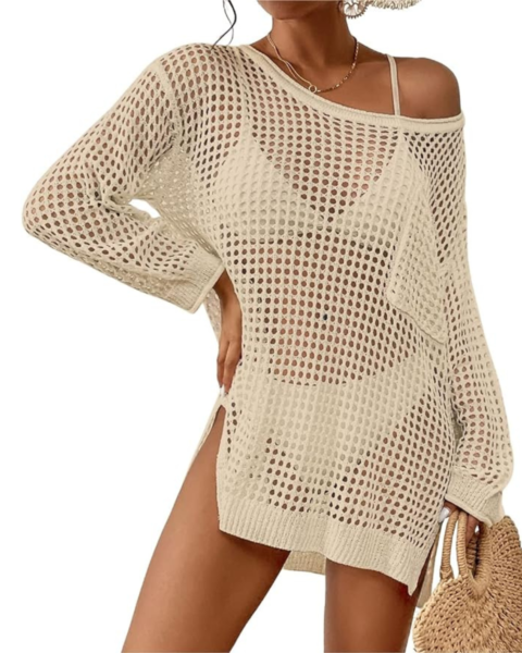 crochet long sleeve, best beach cover-ups