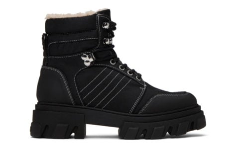 ganni ganni black hiking boots, best snow boots for women