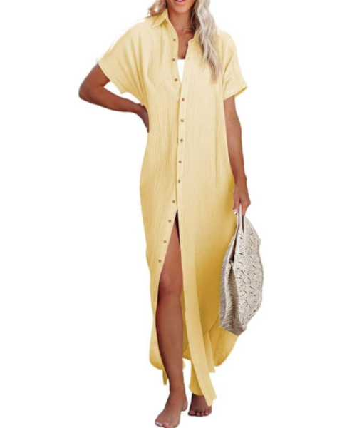 long button down, best beach cover-ups
