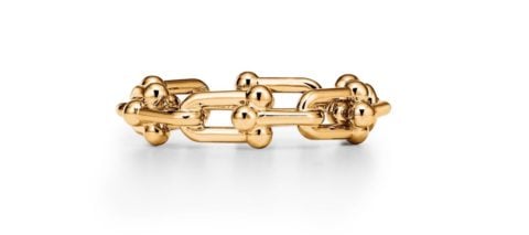 tiffany Tiffany & Co. Tiffany HardWear Micro Link Ring in Yellow Gold, Valentine's Day Gifts for Myself