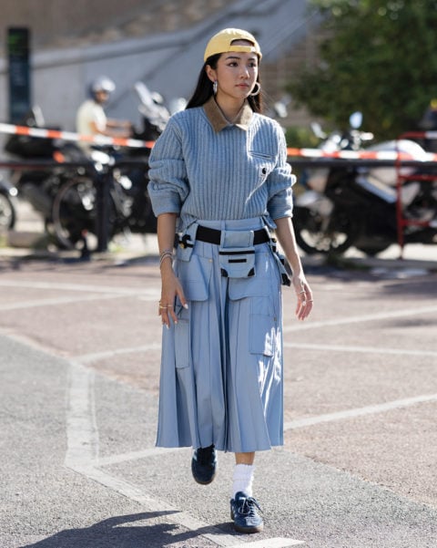cargo midi-skirt
