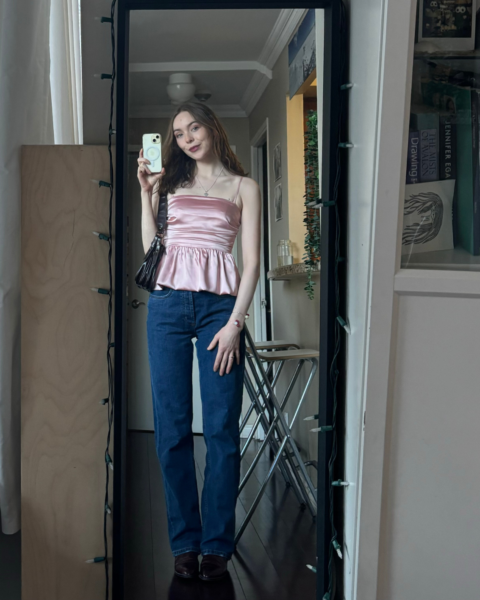 I tried wearing peplum tops: dynamite