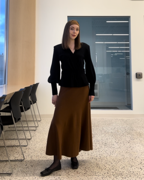 I tried wearing peplum tops: veronica beard