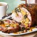 Stuffed lamb shoulder with feta and apricot recipe