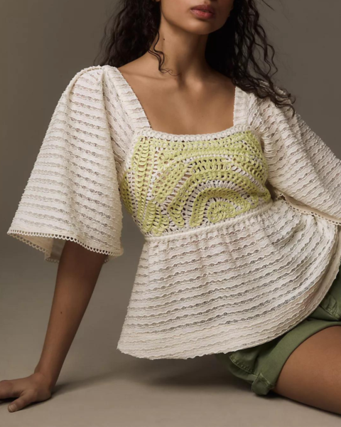 anthropologie crochet tops