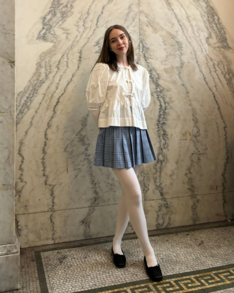 I tried wearing peplum tops: Ganni