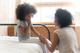 Mum repairing with daughter