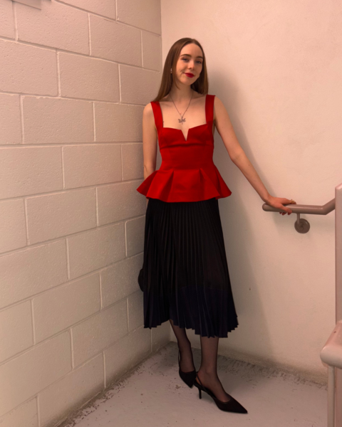 I tried wearing peplum tops: reformation