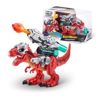 Robo Alive Dino Wars Mega-Rex by Zuru, Dinosaur Battle, Boys 4-8, Realistic Walking, Gaint T-Rex With Armor and Battling Weapons, Electronic Toy Dinosaur, 30 Cm (t-Rex)