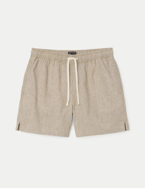 frank-and-oak Frank and Oak The Owen Linen Short in Butternut, best men's shorts