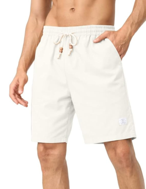 jmierr JMIERR Mens Linen Shorts with Pockets, best men's shorts