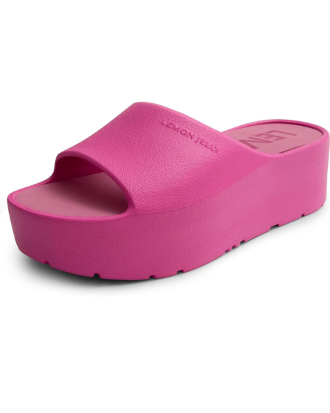 lemon jelly beach platform sandals