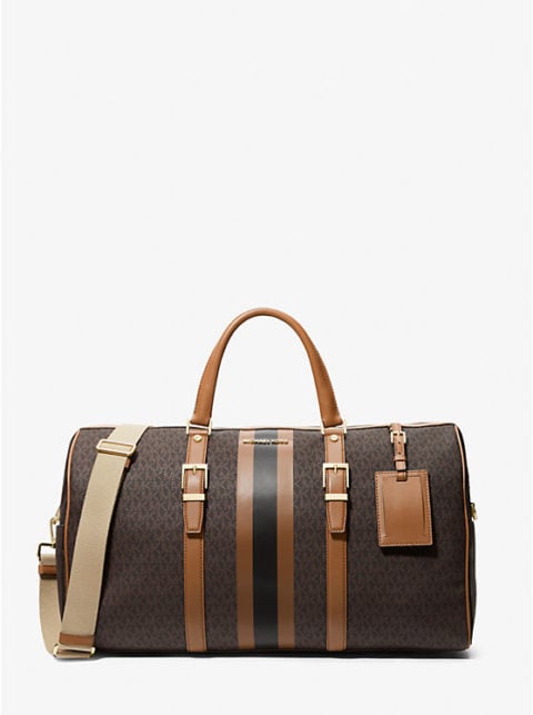 michael kors Michael Michael Kors Bedford Travel Extra-Large Logo Stripe Weekender Bag