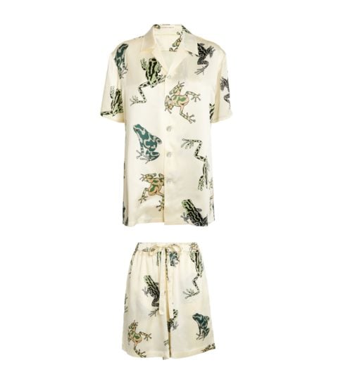 olivia von halle Olivia Von Halle Silk Frog Emeli Pyjama Set