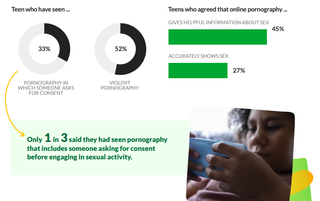 Common Sense Media infographic on porn