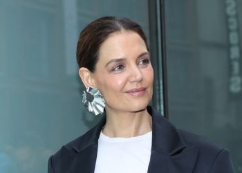 Katie Holmes just perfected the art of styling a satin skirt