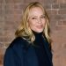 Looking to mix up your colour combinations? Uma Thurman’s coat and sleek trousers make a case for navy and brown