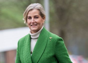 Duchess Sophie’s sophisticated tie-belt blazer brings touch of feminine elegance to her simple earth-toned outfit