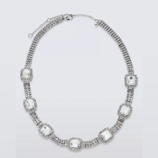 Sparkling silver necklace