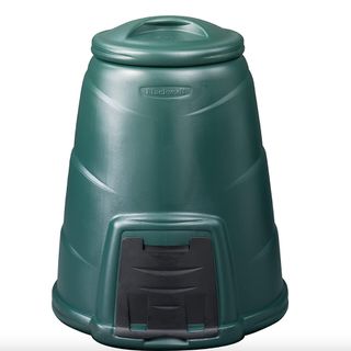 green plastic compost bin