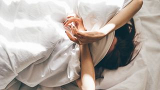 woman in fresh sheets