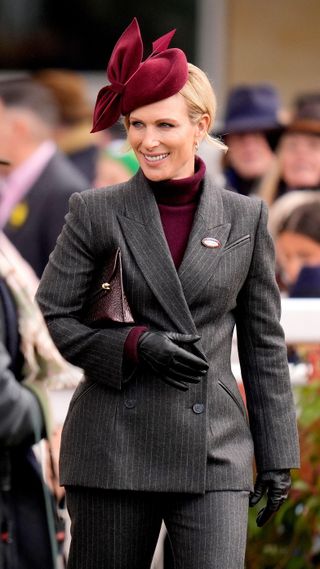 Zara Tindall in the parade ring on day two of the 2025 Cheltenham Festival