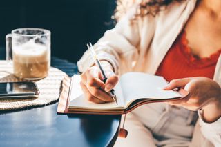 woman journaling
