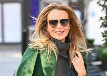 Grassy green will be big this year – Amanda Holden’s striking accessories are the dream demonstration