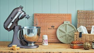 A stand mixer and other baking bits