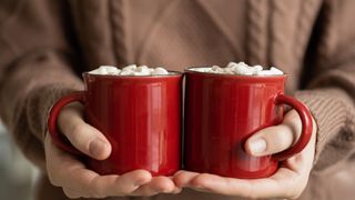 woman holding hot chocolate