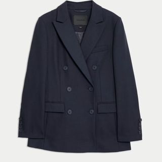 M&S Navy Blazer With Wool