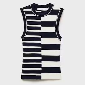 Mango Striped Knit Top
