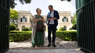 Jean and Dom in The Madame Blanc Mysteries