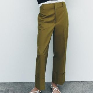 Zara Green Chino Trousers