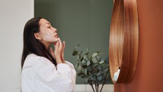 woman doing skincare