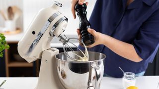 Using a KitchenAid stand mixer