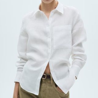 Mango Pocket Linen Shirt
