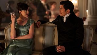 Dakota Johnson and Henry Golding in Persuasion for Netflix