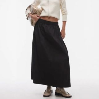 black midi skirt