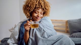 woman drinking tea