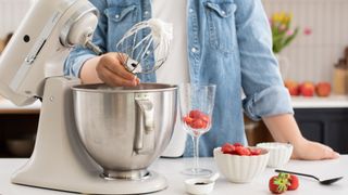 Using a KitchenAid stand mixer