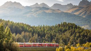 St. Moritz, Switzerland to Tirano, Italy train