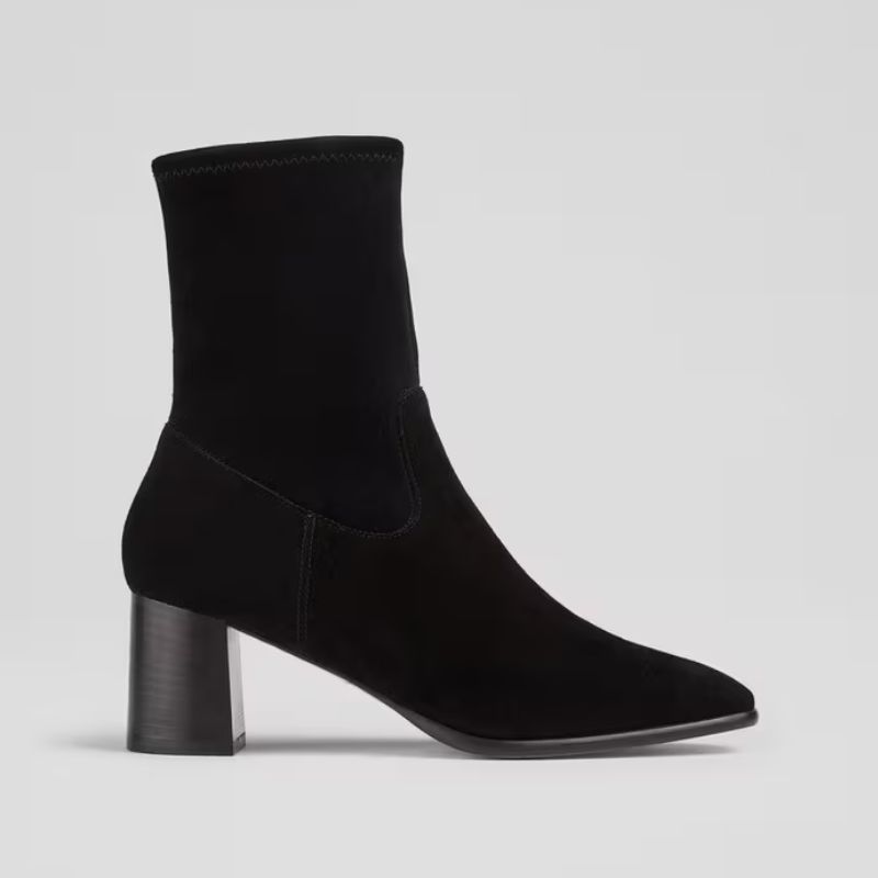 black suede ankle boots
